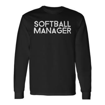 ソフトボールマネージャー 長袖Tシャツ - Kawaiitshirt
