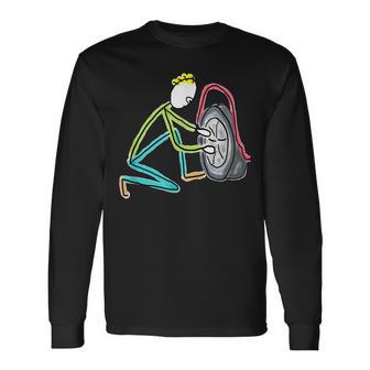 タイヤ交換。 長袖Tシャツ - Kawaiitshirt