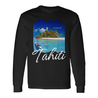 タヒチ フランス領ポリネシア タヒチ 長袖Tシャツ - Kawaiitshirt