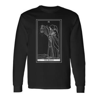 タロットカード隠者占い師オカルト魔女ウィッカン 長袖Tシャツ - Kawaiitshirt