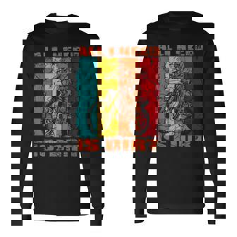 ダートバイク レトロデザイン All I Need Is Dirt Motocross ダートバイク 長袖Tシャツ - Kawaiitshirt