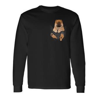 チャウチャウ愛好家のためのあなたのポケットに面白いチャウチャウ 長袖Tシャツ - Kawaiitshirt