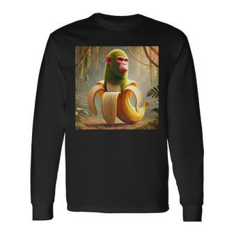 チンパンジーニ バナニーニ 長袖tシャツ 長袖Tシャツ - Kawaiitshirt