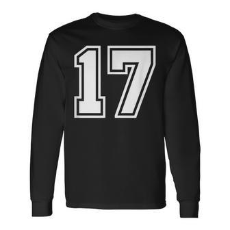チームジャージーナンバー＃17スポーツギフト 長袖Tシャツ - Kawaiitshirt