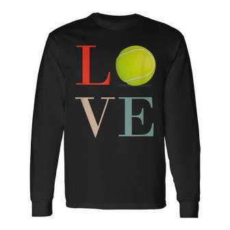 テニス Love バスケ 面白tシャツ おもしろ 服 オリジナル テニス部 おもしろグッズ ネタ メンズ 長袖Tシャツ - Kawaiitshirt