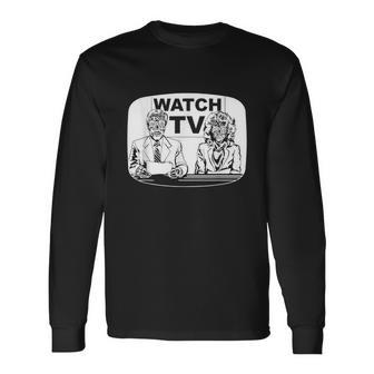 テレビを見る 長袖Tシャツ - Kawaiitshirt