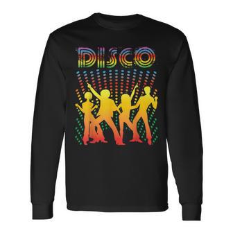 ディスコtシャツ ヴィンテージスタイルダンシングレトロディスコシャツ 長袖Tシャツ - Kawaiitshirt