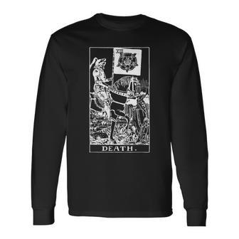 デスタロットカードtシャツトラディショナルデザイン 長袖Tシャツ - Kawaiitshirt