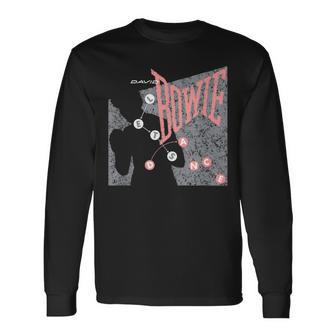 デヴィッド・ボウイ Let's Dance ピンクとグレー 長袖Tシャツ - Kawaiitshirt