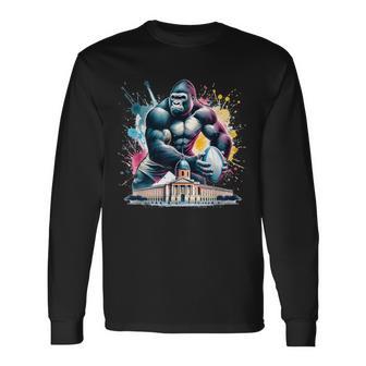 トゥールーズラグビー水彩 長袖Tシャツ - Kawaiitshirt