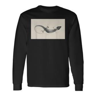 トカゲのレントゲン写真 長袖Tシャツ - Kawaiitshirt