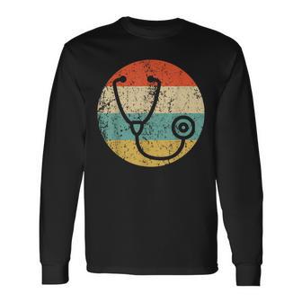 ドクター・ナースヴィンテージレトロ聴診器 長袖Tシャツ - Kawaiitshirt