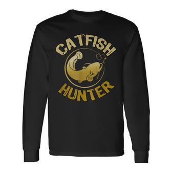 ナマズハンター、トーナメントフィッシングtシャツ 長袖Tシャツ - Kawaiitshirt