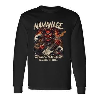 ナマハゲ ロックスター 日本のブギーマン 長袖Tシャツ - Kawaiitshirt