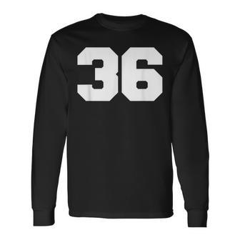 ナンバー36 スポーツジャージプレーヤー 36 ファンフロントプリント 代表チーム 長袖Tシャツ - Kawaiitshirt