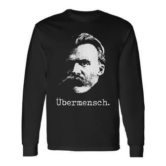 ニーチェ・ザラトゥストラ-ユーバーメンシュ哲学-超人 長袖Tシャツ - Kawaiitshirt