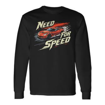ニード・フォー・スピード ハイオクタンレース グラフィックデザイン 長袖Tシャツ - Kawaiitshirt