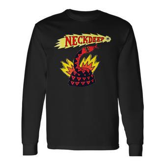 ネックディープシューティングアイ 長袖Tシャツ - Kawaiitshirt