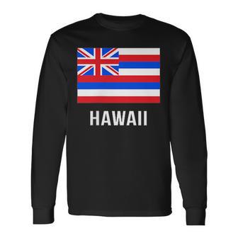 ハワイハワイの旗 長袖Tシャツ - Kawaiitshirt