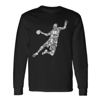 ハンドボール選手男子キッズ男子 長袖Tシャツ - Kawaiitshirt