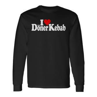 ハートドネルケバブが大好き 長袖Tシャツ - Kawaiitshirt