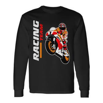 バイクレース Motorcycle Racing 長袖Tシャツ - Kawaiitshirt