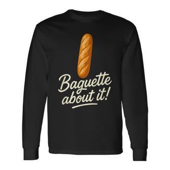 バゲット好き フランス ベーカリー フランスパン 長袖Tシャツ - Kawaiitshirt