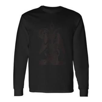 バフォメットの印章 オカルト悪魔 悪魔 ヤギ 悪魔 666 鬼 長袖Tシャツ - Kawaiitshirt