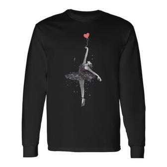 バレエジャージ バレリーナ ギフト 長袖Tシャツ - Kawaiitshirt