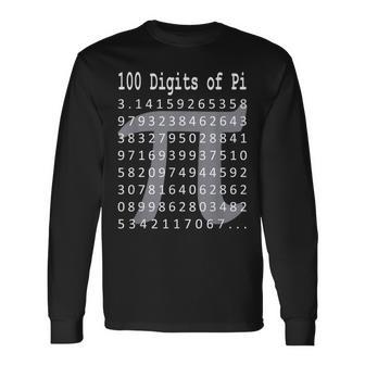 パイシャツ 100桁のパイ 100桁のパイ記号 算数 長袖Tシャツ - Kawaiitshirt