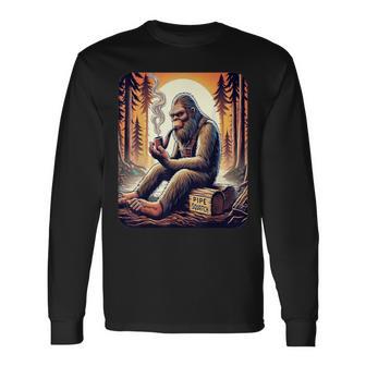 パイプスモーキング ビッグフット パイプスクワッチ 長袖Tシャツ - Kawaiitshirt