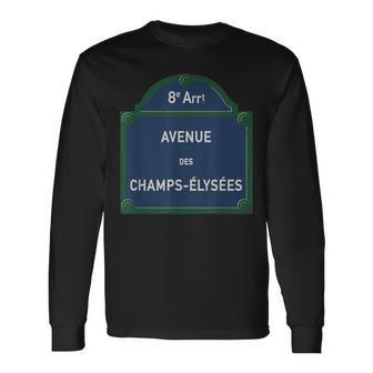パリ 8Th Arrondissement Frenchtreetign Huitieme Elysees 長袖Tシャツ - Kawaiitshirt