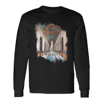 パリ アートワーク ルーヴル美術館 フランス観光 フランス 長袖Tシャツ - Kawaiitshirt