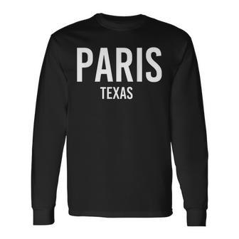 パリ テキサス Tx Usa 愛国心 ビンテージ スポーツ 長袖Tシャツ - Kawaiitshirt
