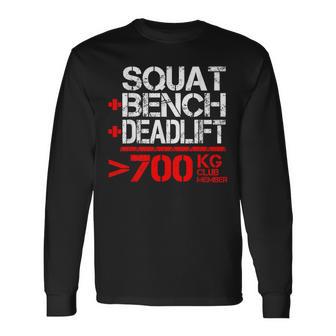 パワーリフティング700kgクラブメンブ Powerlifting 700 Kg Club Member 長袖Tシャツ - Kawaiitshirt