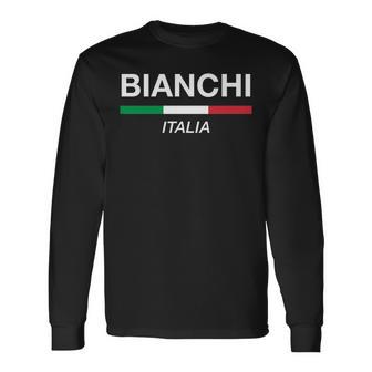 ビアンキ イタリア 家族名 イタリア 国旗 長袖tシャツ 長袖Tシャツ - Kawaiitshirt