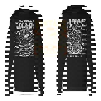 ビンテージ 1960 1960年生まれ 64歳の誕生日 バイクバイカー 長袖tシャツ 長袖Tシャツ - Kawaiitshirt