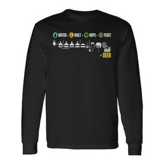 ビール醸造iクラフトビール醸造所自家醸造おかしい 長袖Tシャツ - Kawaiitshirt