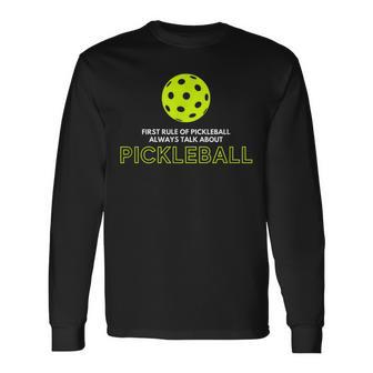 ピックルボール第一ルール 長袖Tシャツ - Kawaiitshirt