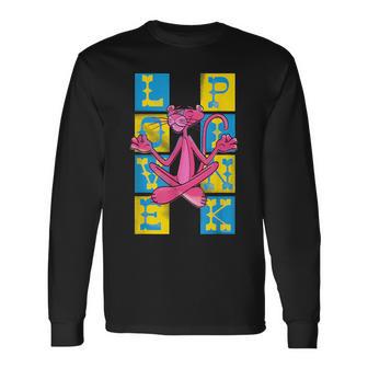 ピンクパンサー ヴィンテージ ラブ&ピンク禅チョークアート 長袖Tシャツ - Kawaiitshirt