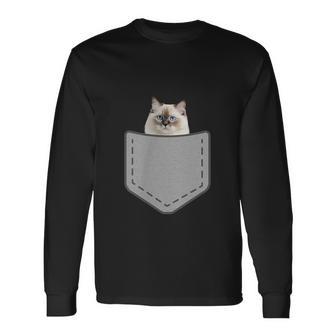 ファニーラグドール猫 長袖Tシャツ - Kawaiitshirt
