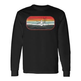 フィッシングカヤック 足漕ぎ カヤック フィッシャーマン 長袖Tシャツ - Kawaiitshirt