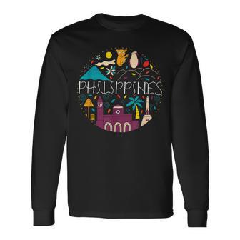 フィリピンの面白い国民のシンボル フィリピンのお土産 長袖Tシャツ - Kawaiitshirt