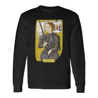 フランスのヒロインの聖ジャンヌ・ダルク 長袖Tシャツ - Kawaiitshirt