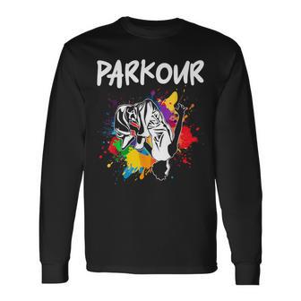 フリーランニング、ストリートワークアウト、フリースタイル、アクロバット、パルクール 長袖Tシャツ - Kawaiitshirt