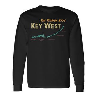 フロリダキーマップ キーウエスト 長袖Tシャツ - Kawaiitshirt