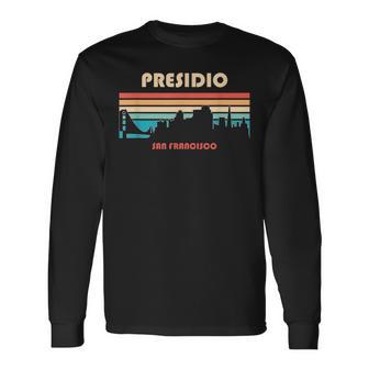 プレシディオ サンフランシスコ カリフォルニア レトロ ヴィンテージ 長袖Tシャツ - Kawaiitshirt