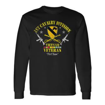 ベトナム退役軍人第1騎兵師団愛国退役軍人の日 長袖Tシャツ - Kawaiitshirt
