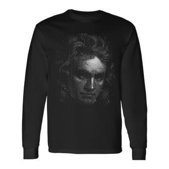 ベートーベンの肖像画、ドットワーク。クラッシック 長袖Tシャツ - Kawaiitshirt