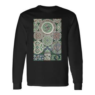 ペルシャ 中東 イラン アラビア語 イスラム教 パターンデザイン 長袖Tシャツ - Kawaiitshirt